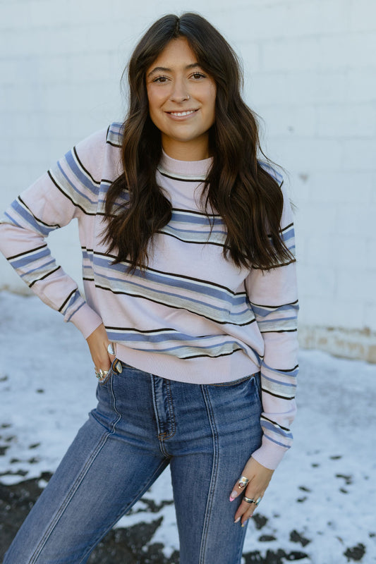 Lavender stripe sweater