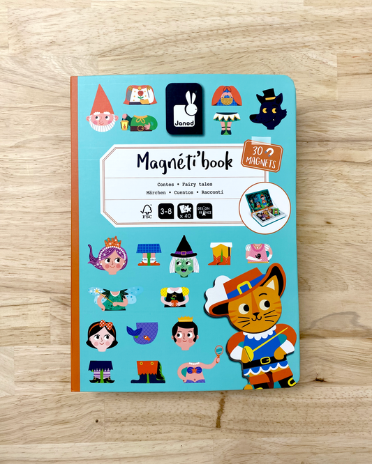 Magnetic mix and match game with fairytale characters