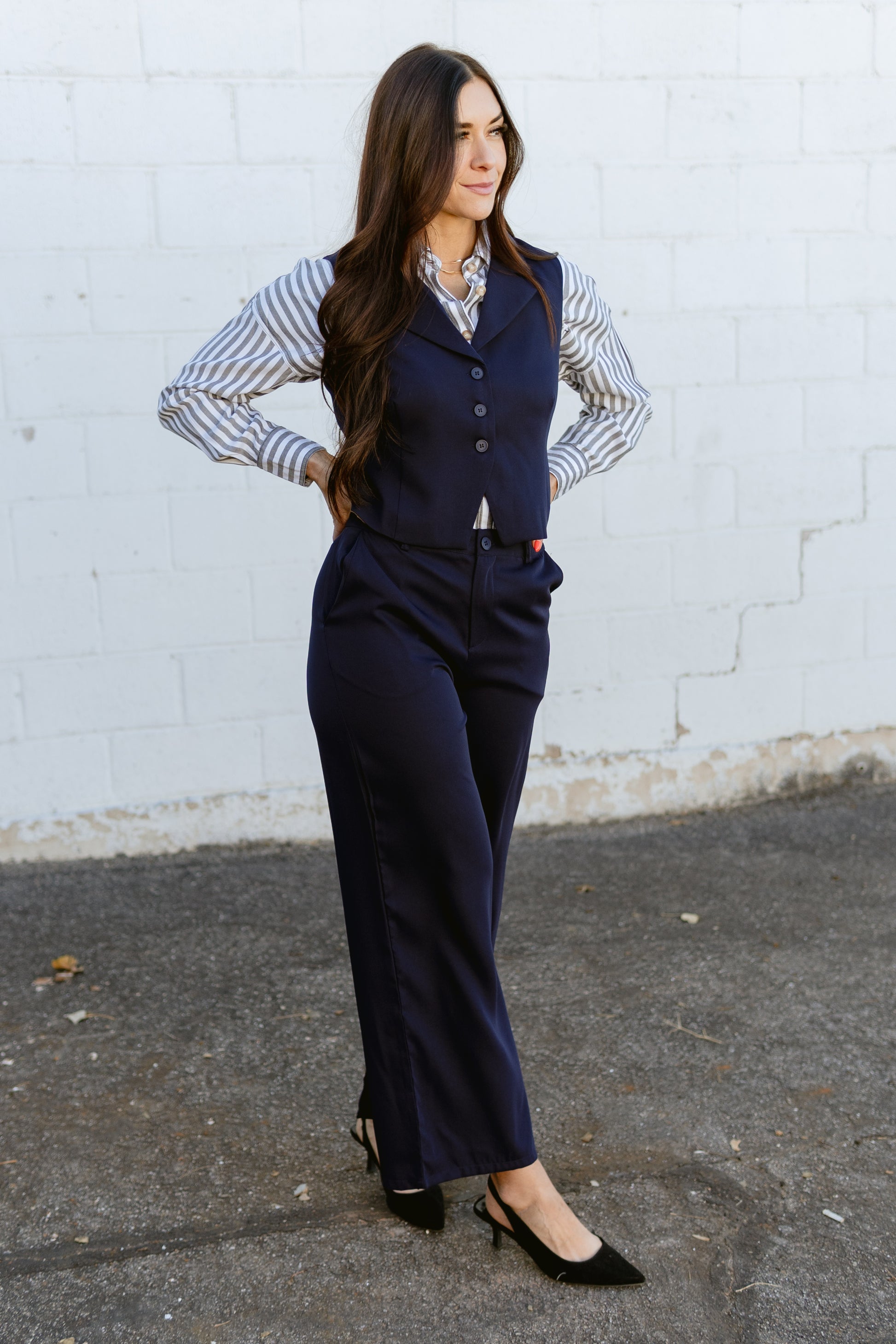 Navy Suit Set with vest and pants