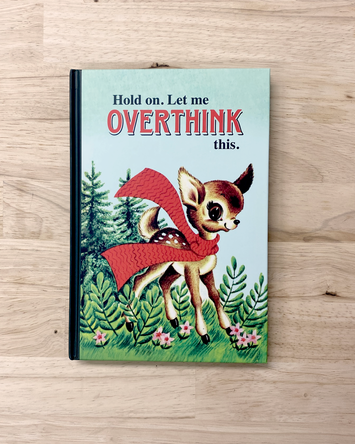 cute blank notebook with vintage illustration on the cover