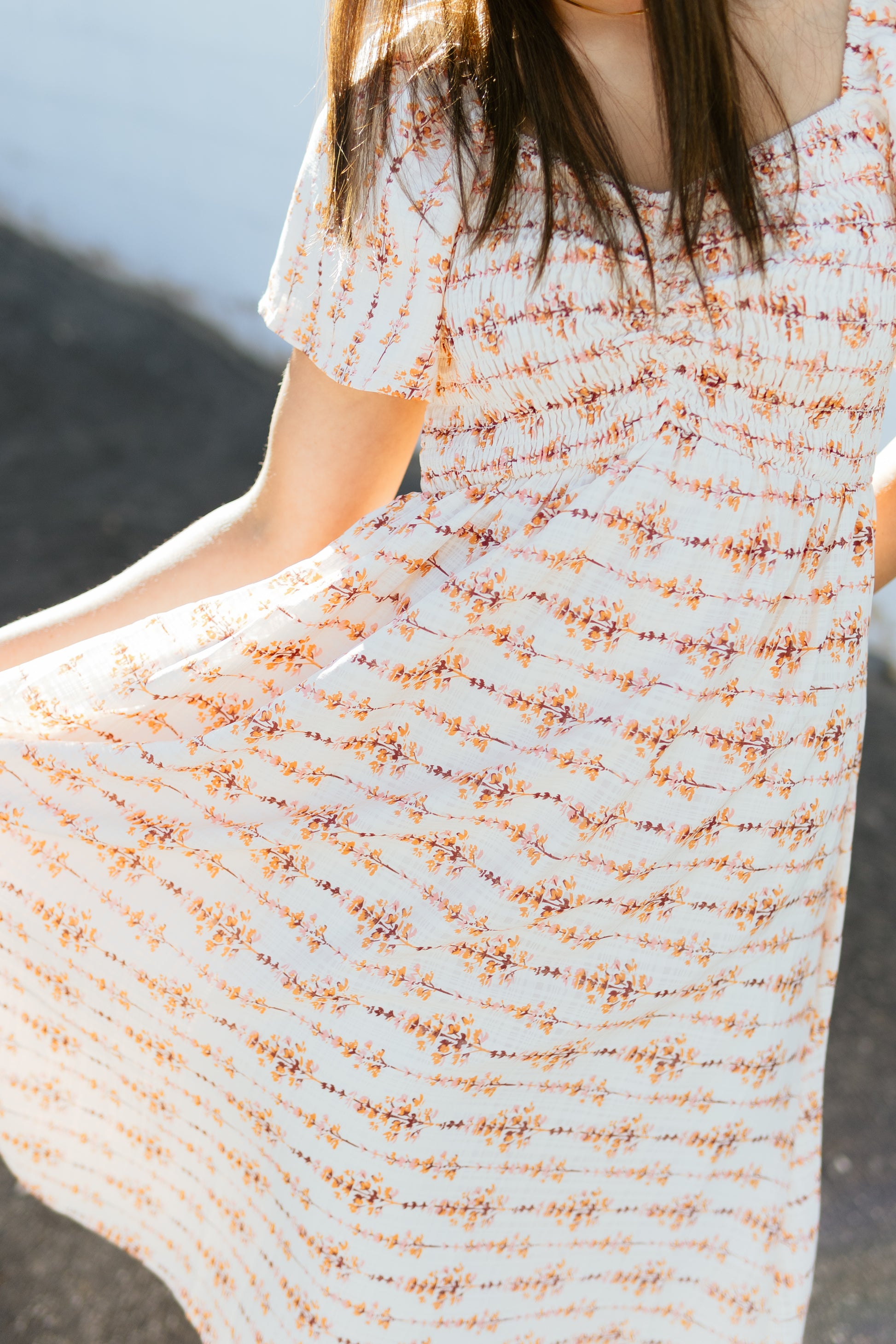 Peachy floral dress