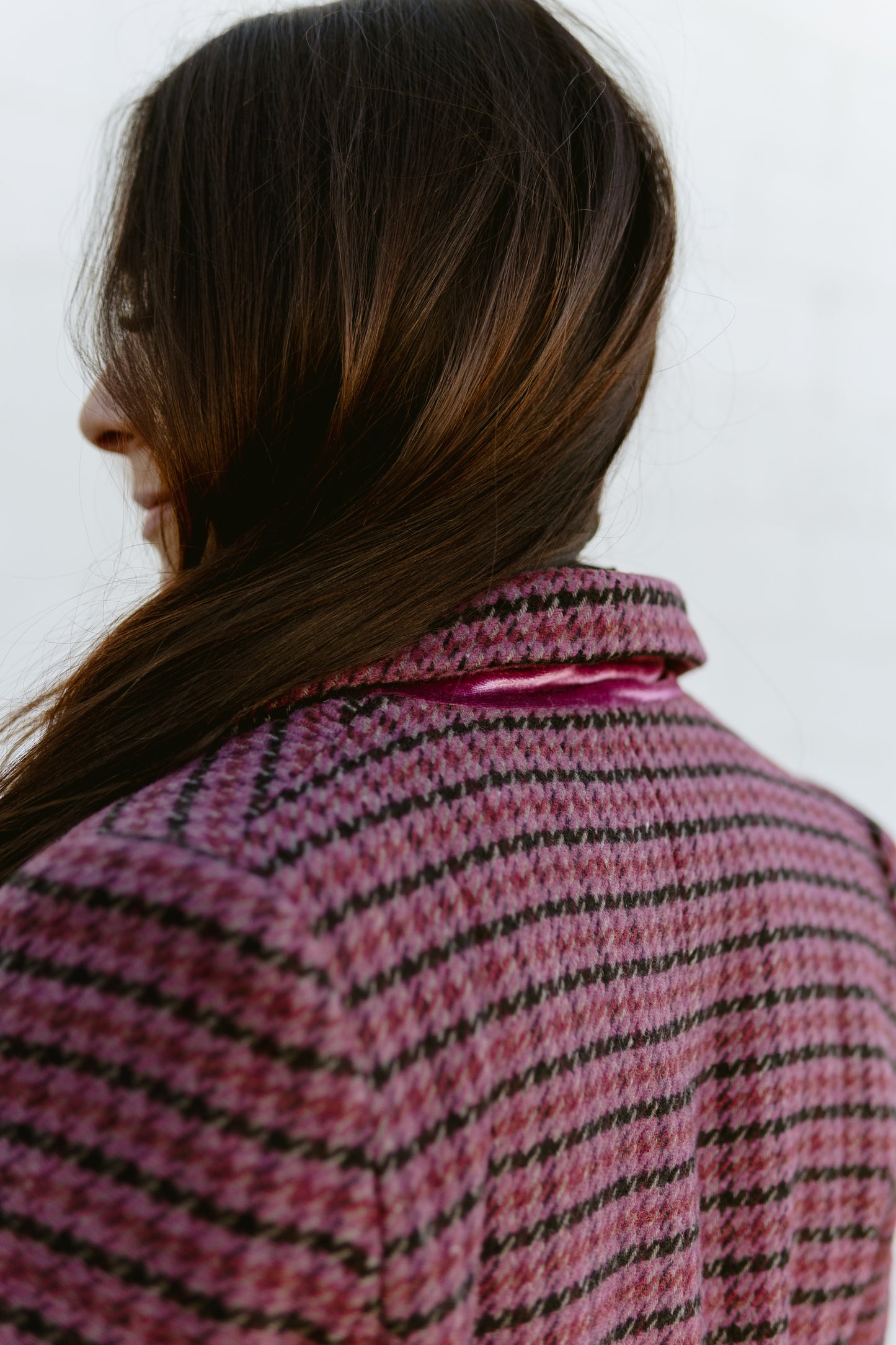 Pink Houndstooth Blazer