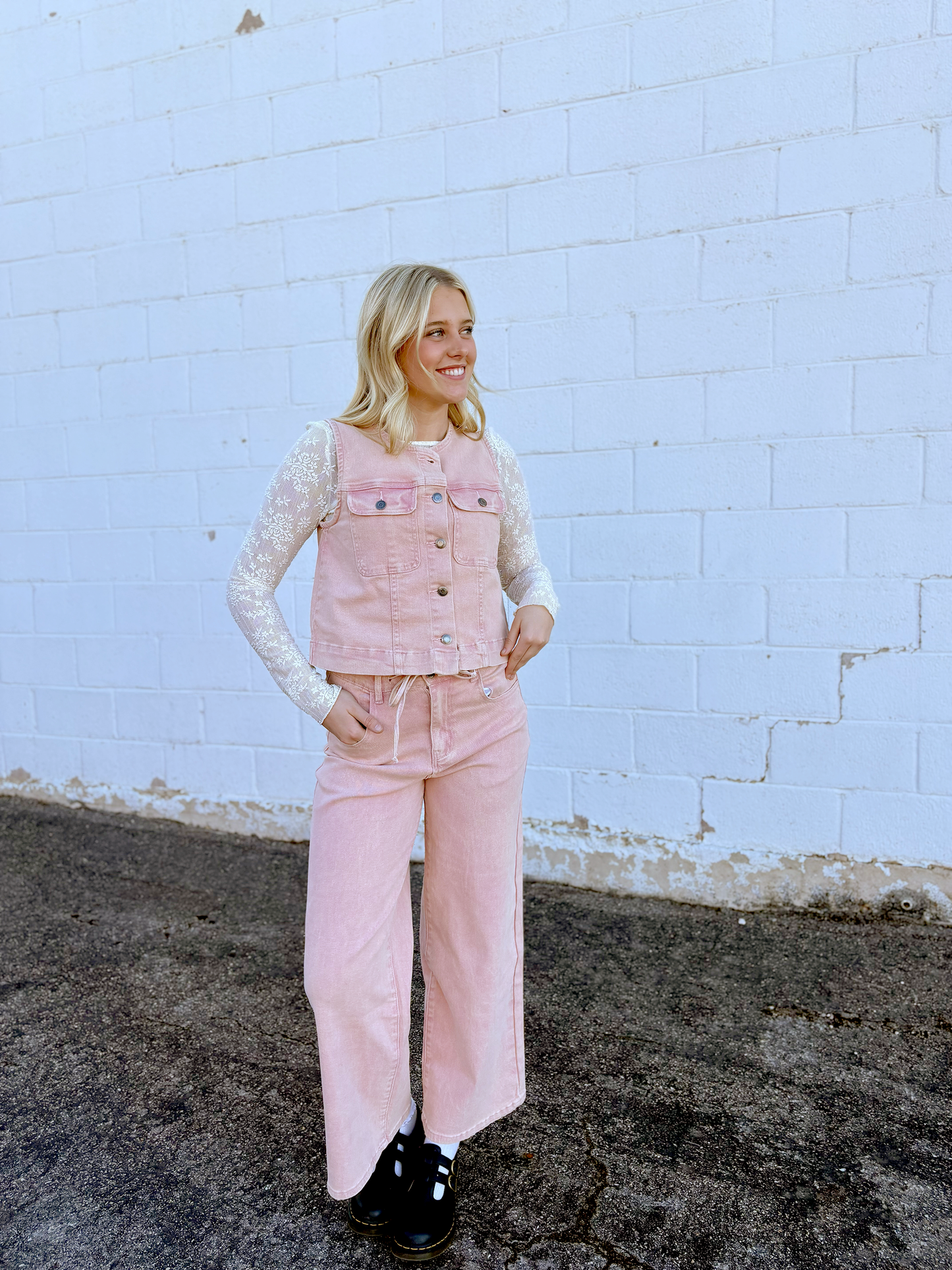 Pink Denim Top