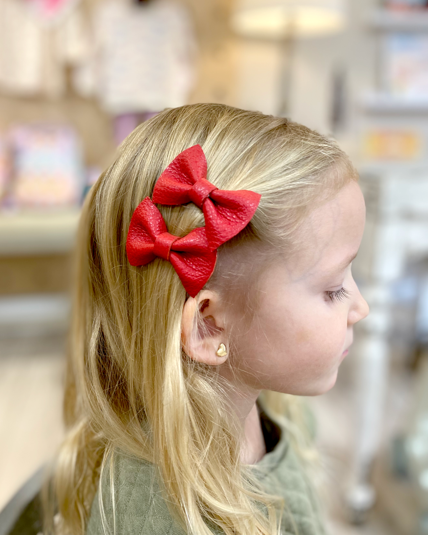 Leather Hair Bows