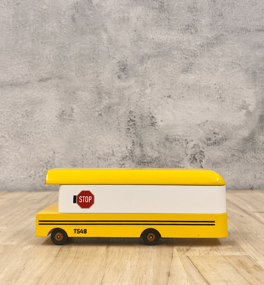 CandyLab wooden school bus