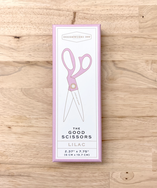 lilac handle scissors