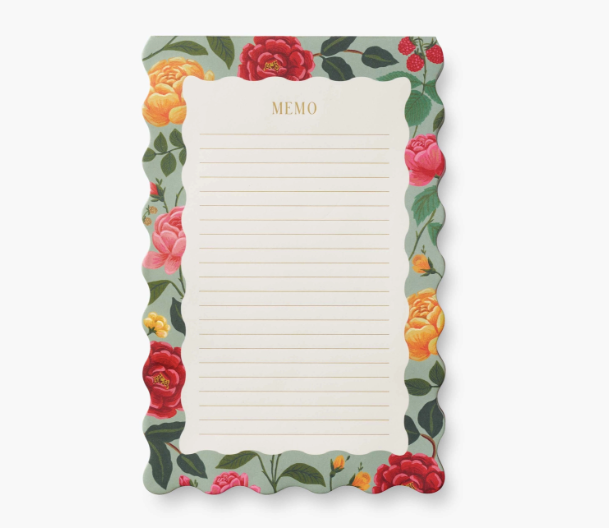 Roses notepad from rifle paper co