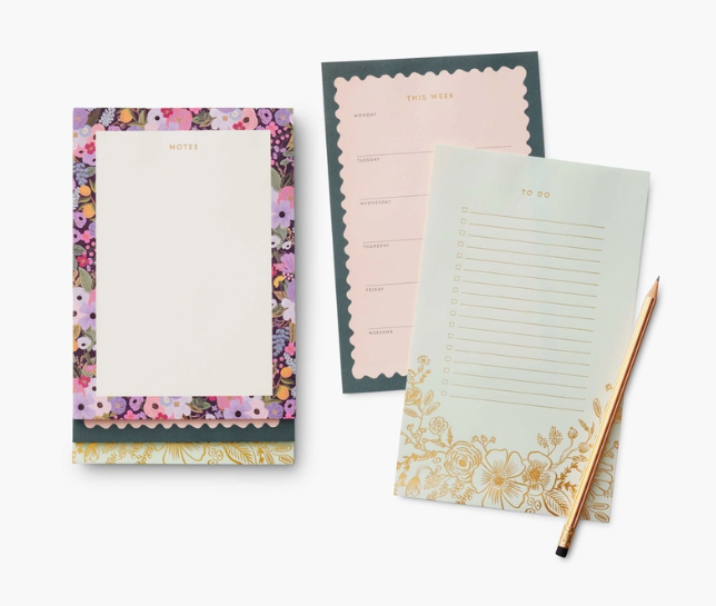 tiered notepad from Rifle Paper Co