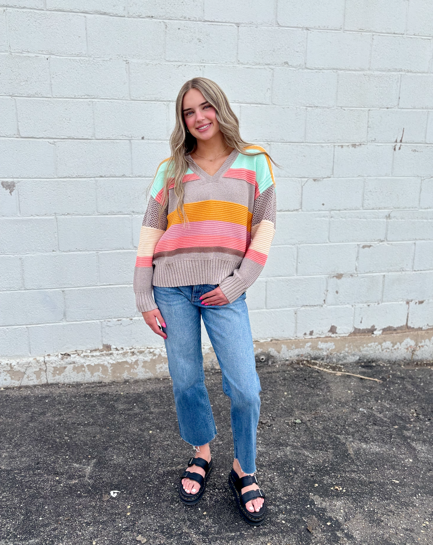 Cute, colorful striped sweater
