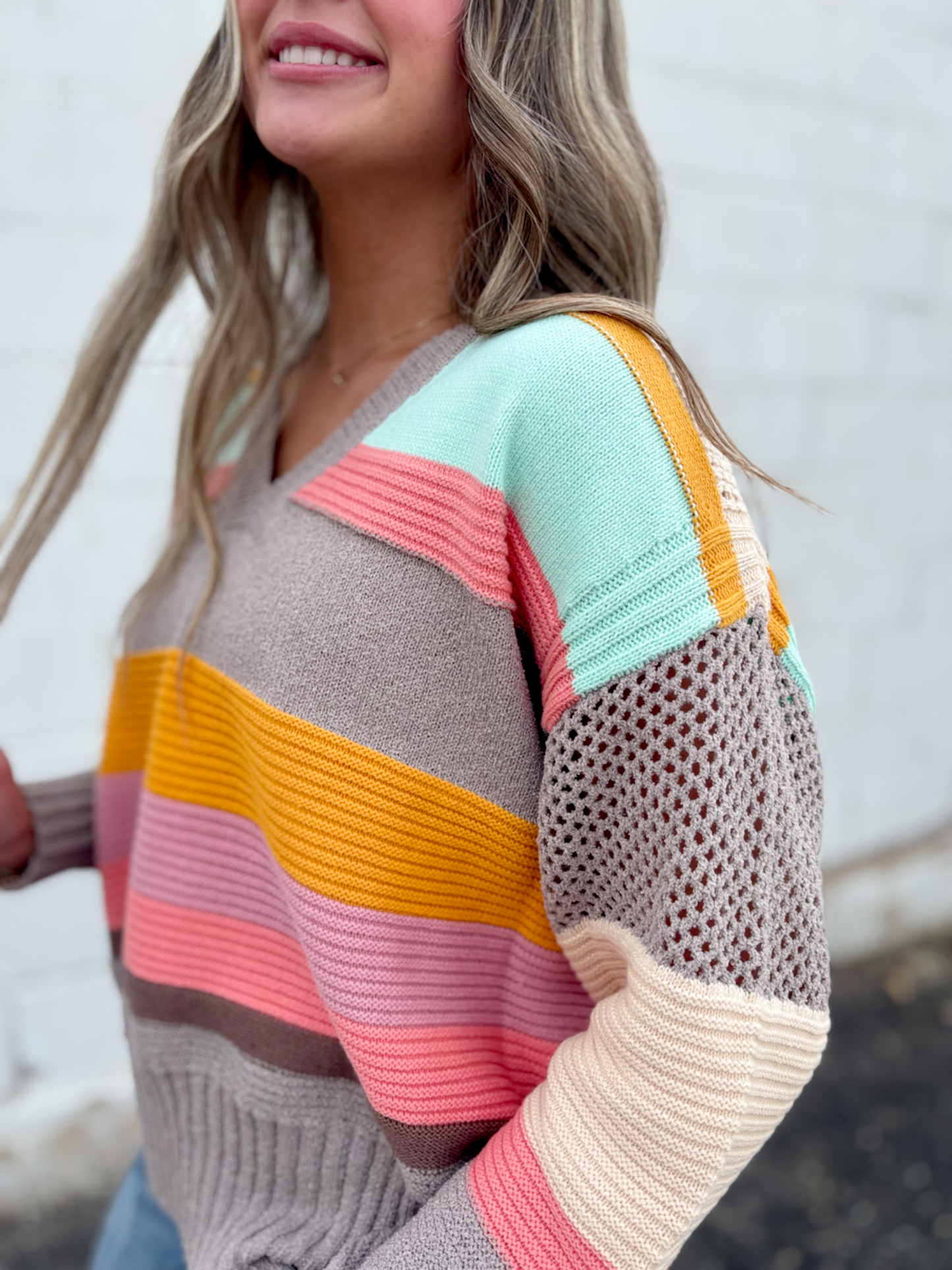 Cute, colorful striped sweater