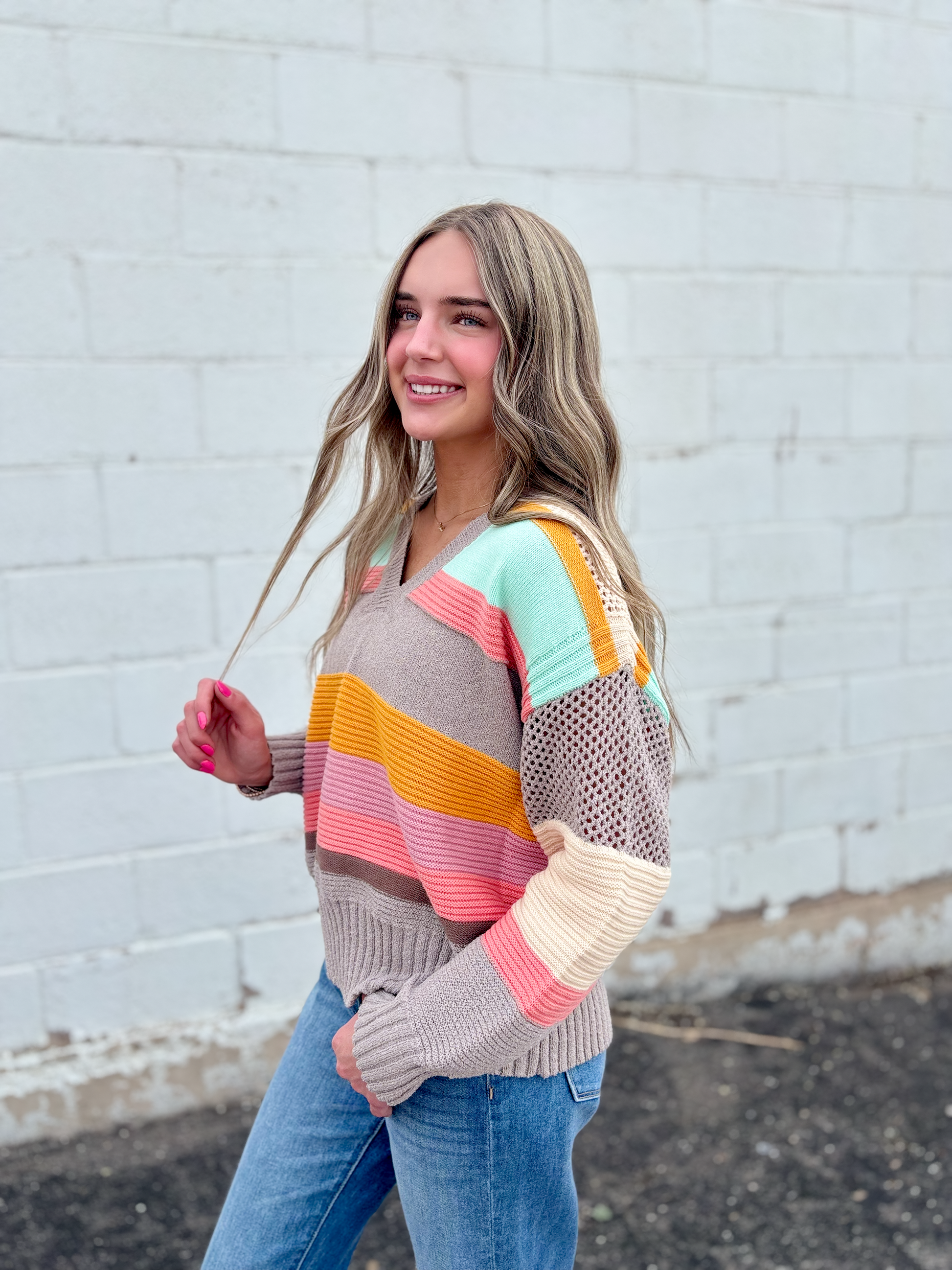 Cute, colorful striped sweater