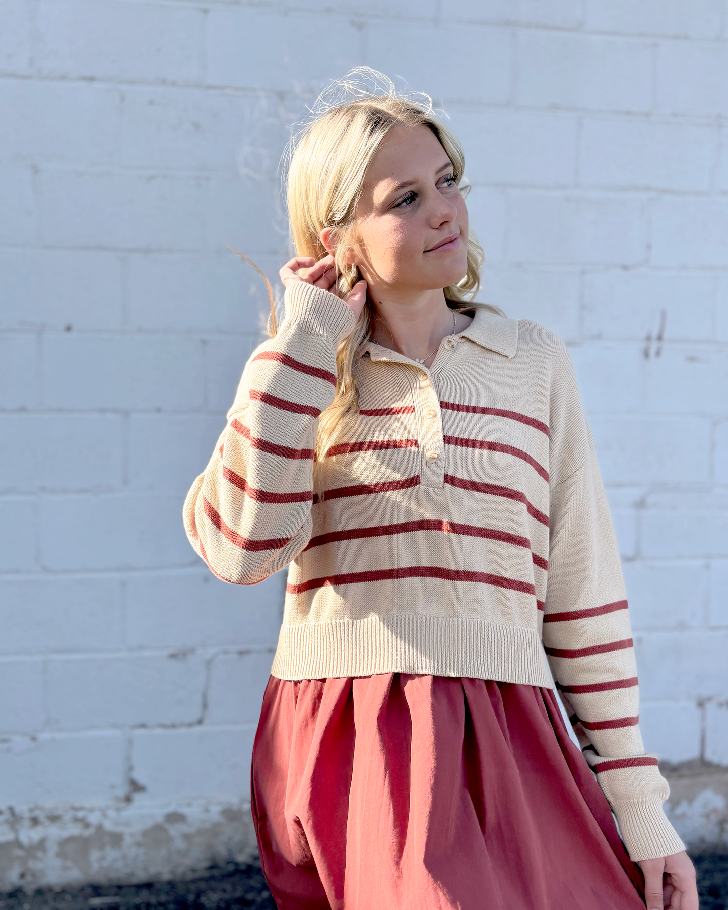 Cute dress with sweater on top and short skirt on the bottom