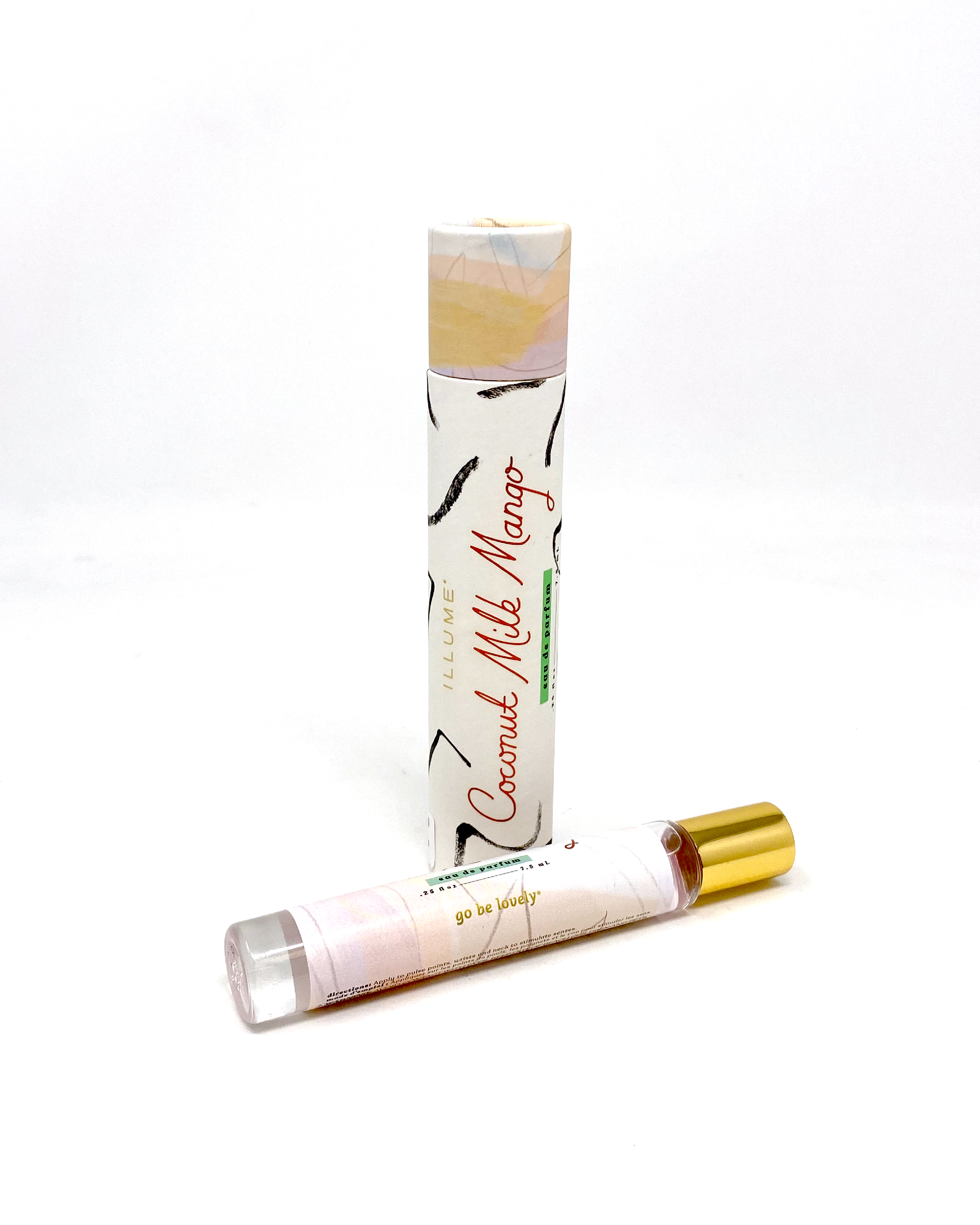 beautiful perfume rollers in four different scents. Blood Orange Dahlia, Coconut Milk Mango, La La Lavender, and Citrus Crush all smell divine!