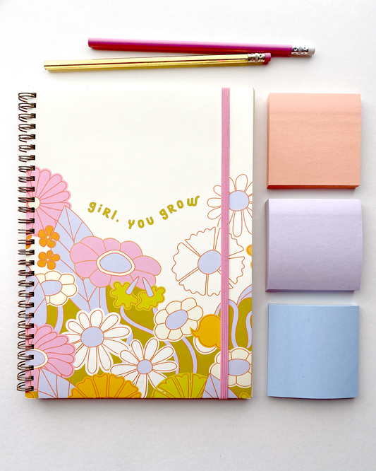 This notebook can be a journal, planner or general notebook. Made by Talking Out of Turn.
