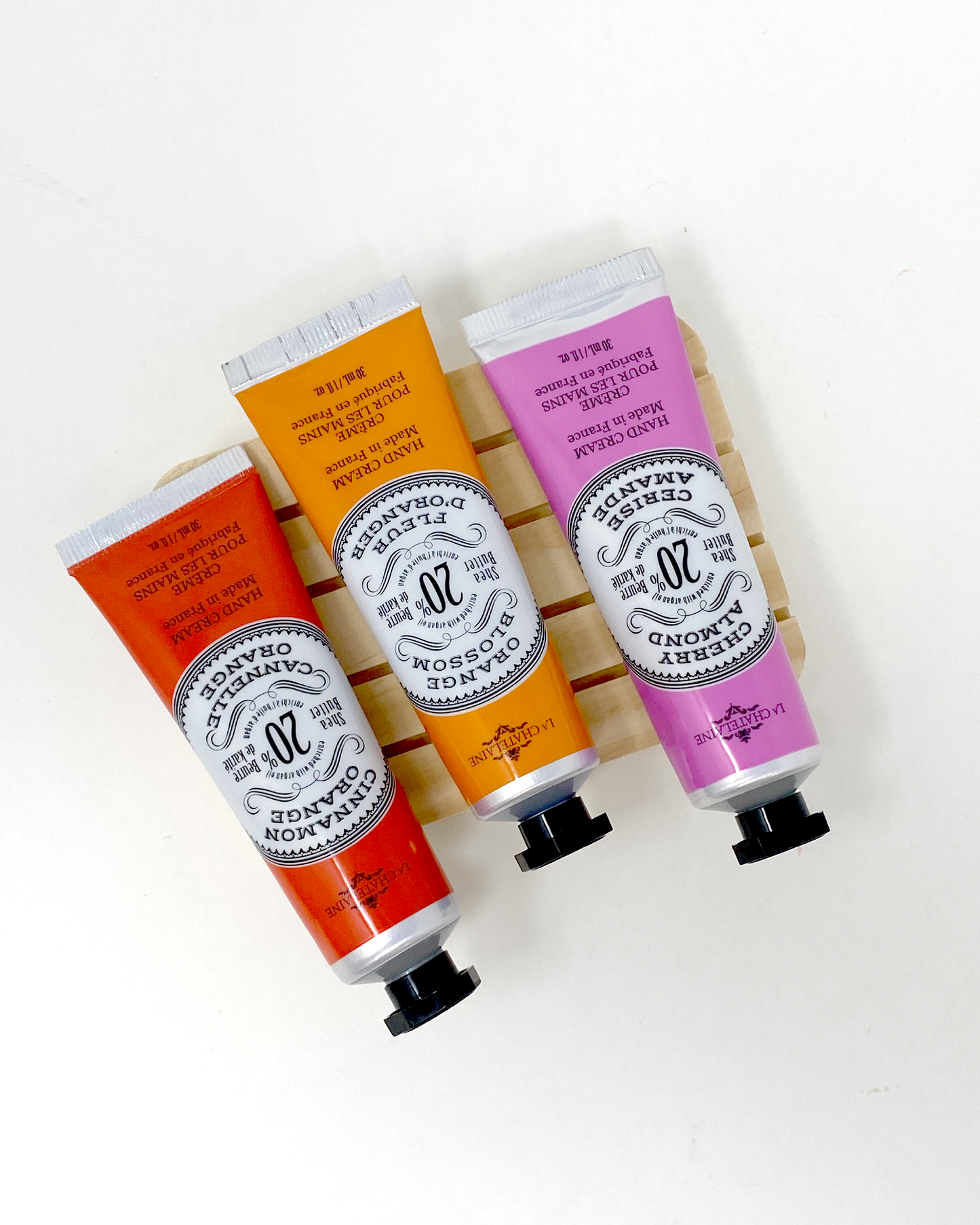 Luxury hand lotion made with shea butter and argan oil. La Chatelaine hand lotion made in France