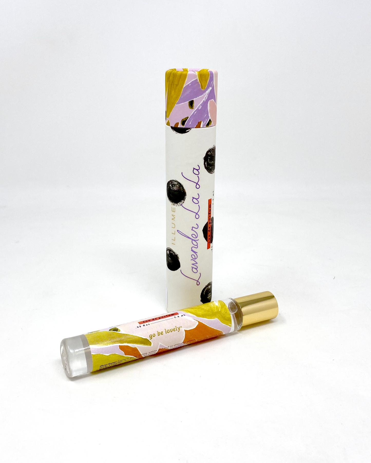 beautiful perfume rollers in four different scents. Blood Orange Dahlia, Coconut Milk Mango, La La Lavender, and Citrus Crush all smell divine!
